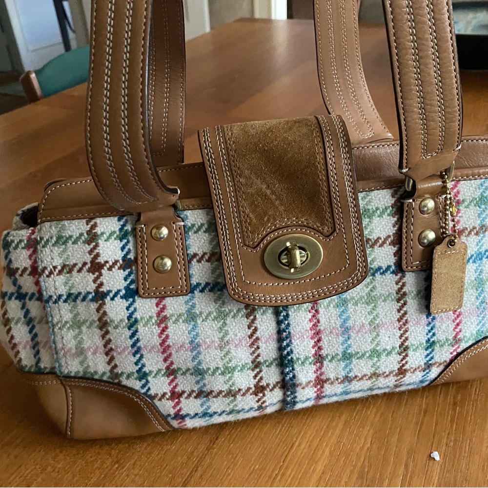 Coach plaid bag